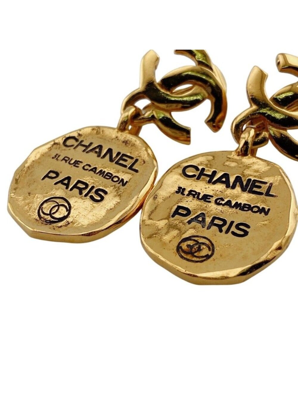 Chanel 31 Rue Cambon Earrings Gold